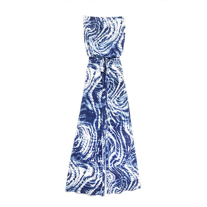 Butter Knit - Tube Top Pocket Jumpsuit - Swirl Wave - Final Sale! | Clara Sunwoo