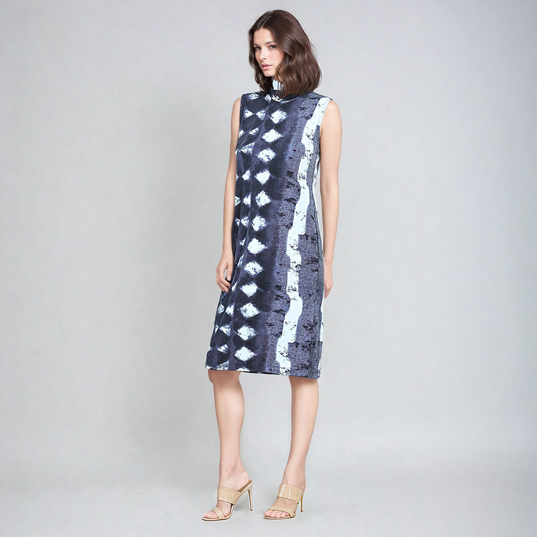 Mock Neck Midi Sheath Dress - Diamond Grey-Scale - Final Sale! | Clara Sunwoo
