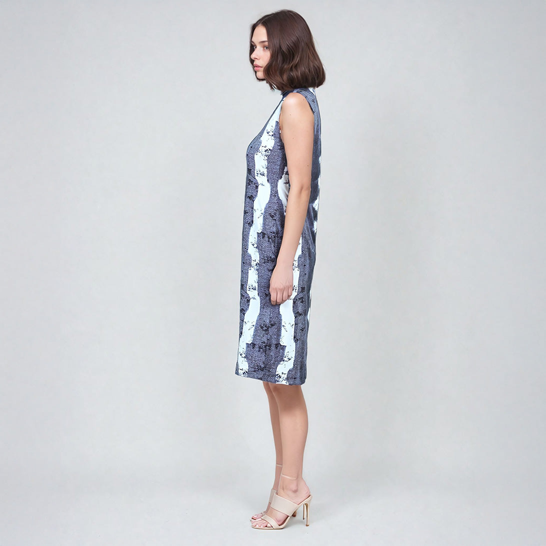 Mock Neck Midi Sheath Dress - Diamond Grey-Scale - Final Sale! | Clara Sunwoo