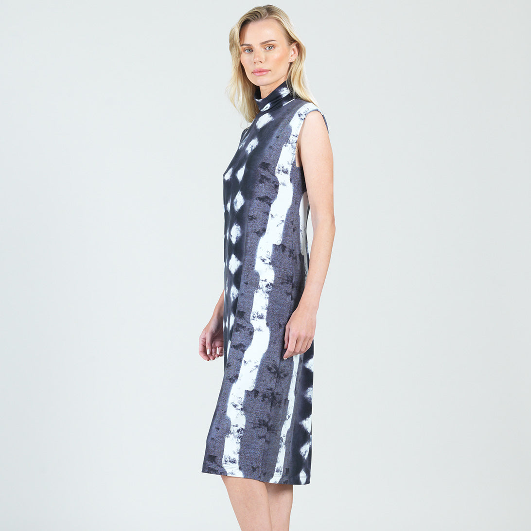 Mock Neck Midi Sheath Dress - Diamond Grey-Scale - Final Sale! | Clara Sunwoo