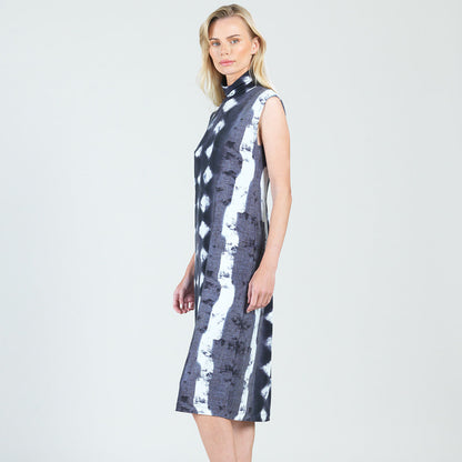 Mock Neck Midi Sheath Dress - Diamond Grey-Scale - Final Sale! | Clara Sunwoo