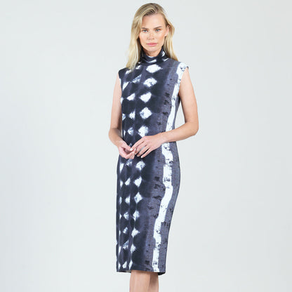 Mock Neck Midi Sheath Dress - Diamond Grey-Scale - Final Sale! | Clara Sunwoo