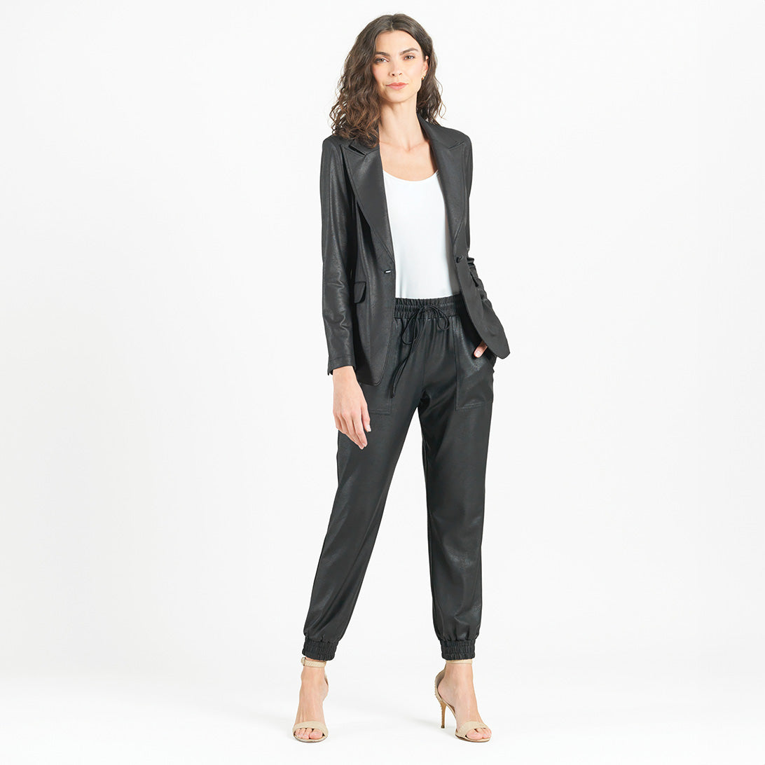 Liquid Leather™ Signature Pocket Blazer - Black | Clara Sunwoo