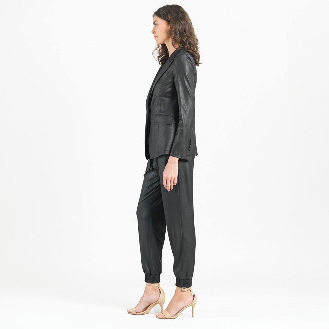 Liquid Leather™ Signature Pocket Blazer - Black | Clara Sunwoo