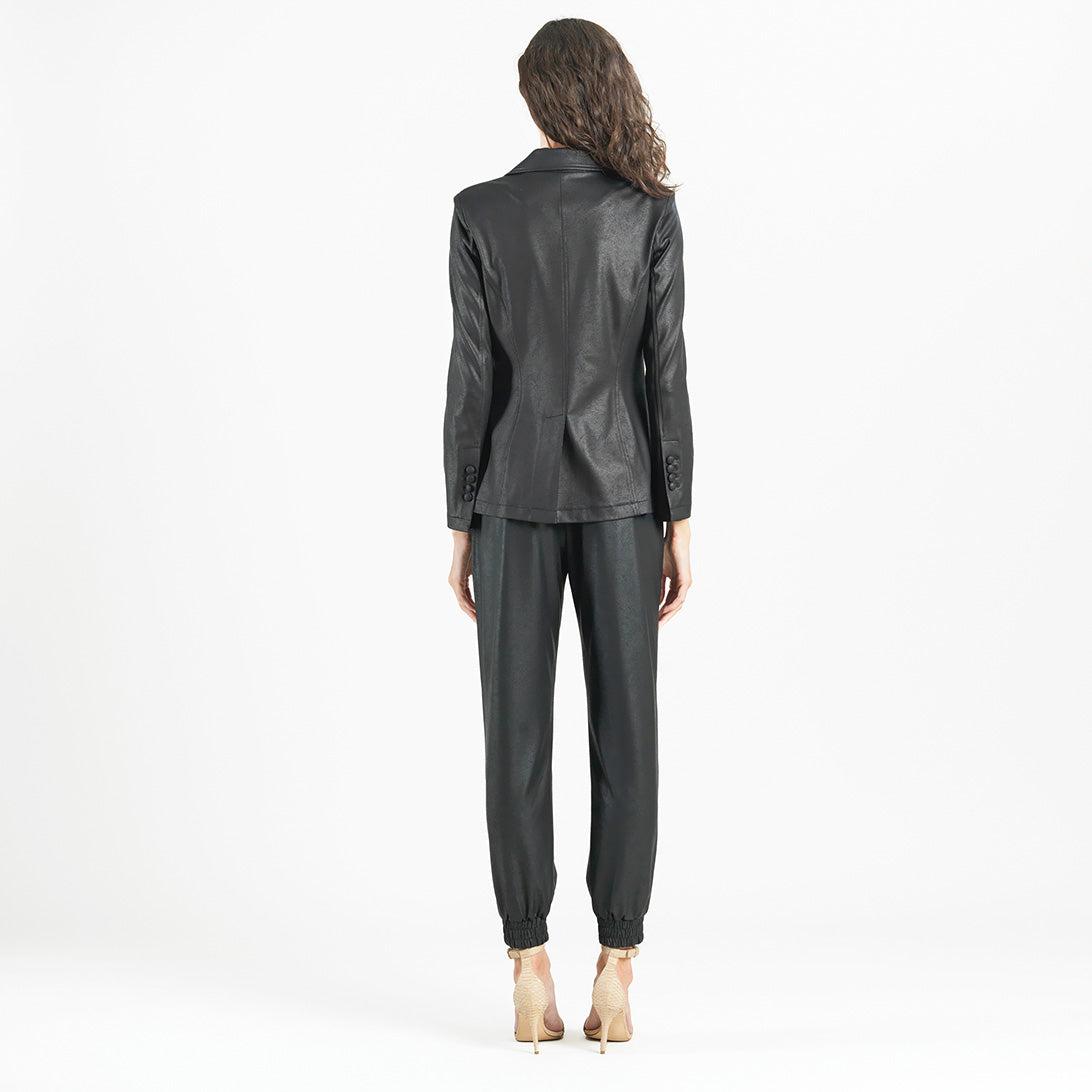 Liquid Leather™ Signature Pocket Blazer - Black | Clara Sunwoo