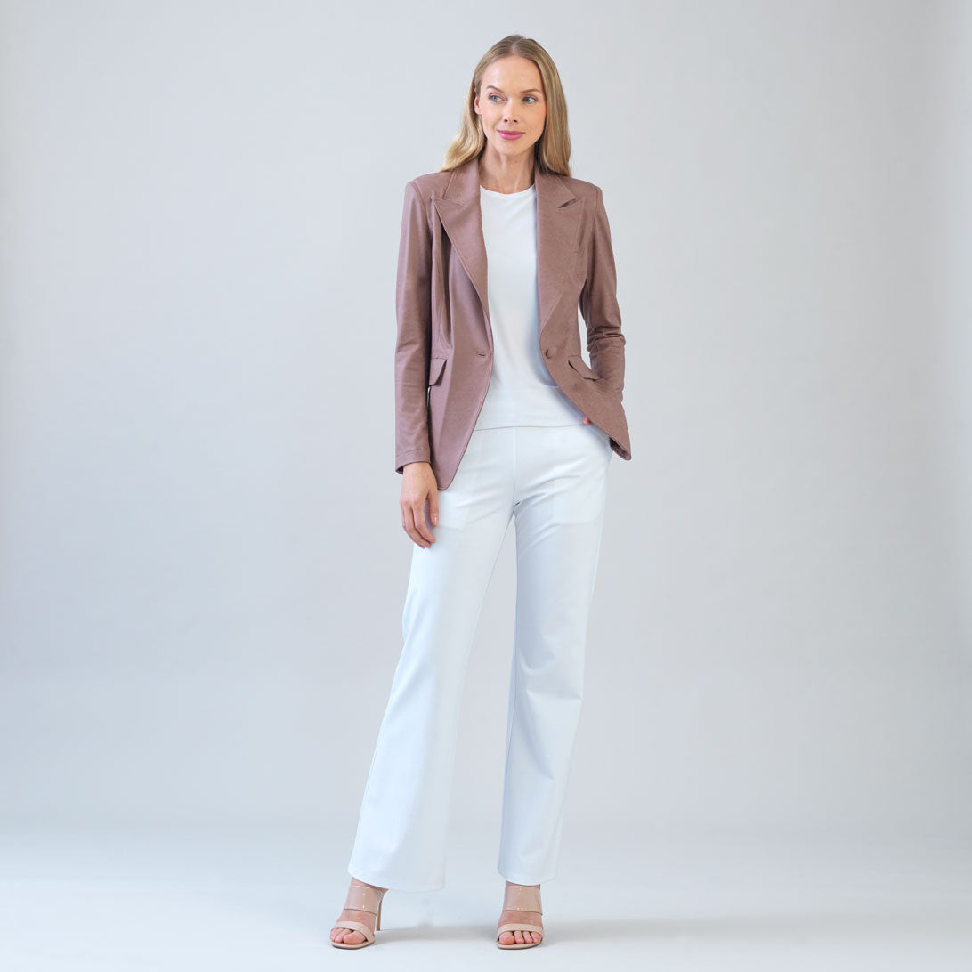 Liquid Leather™ Signature Pocket Blazer - Taupe | Clara Sunwoo