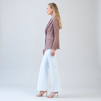 Liquid Leather™ Signature Pocket Blazer - Taupe | Clara Sunwoo