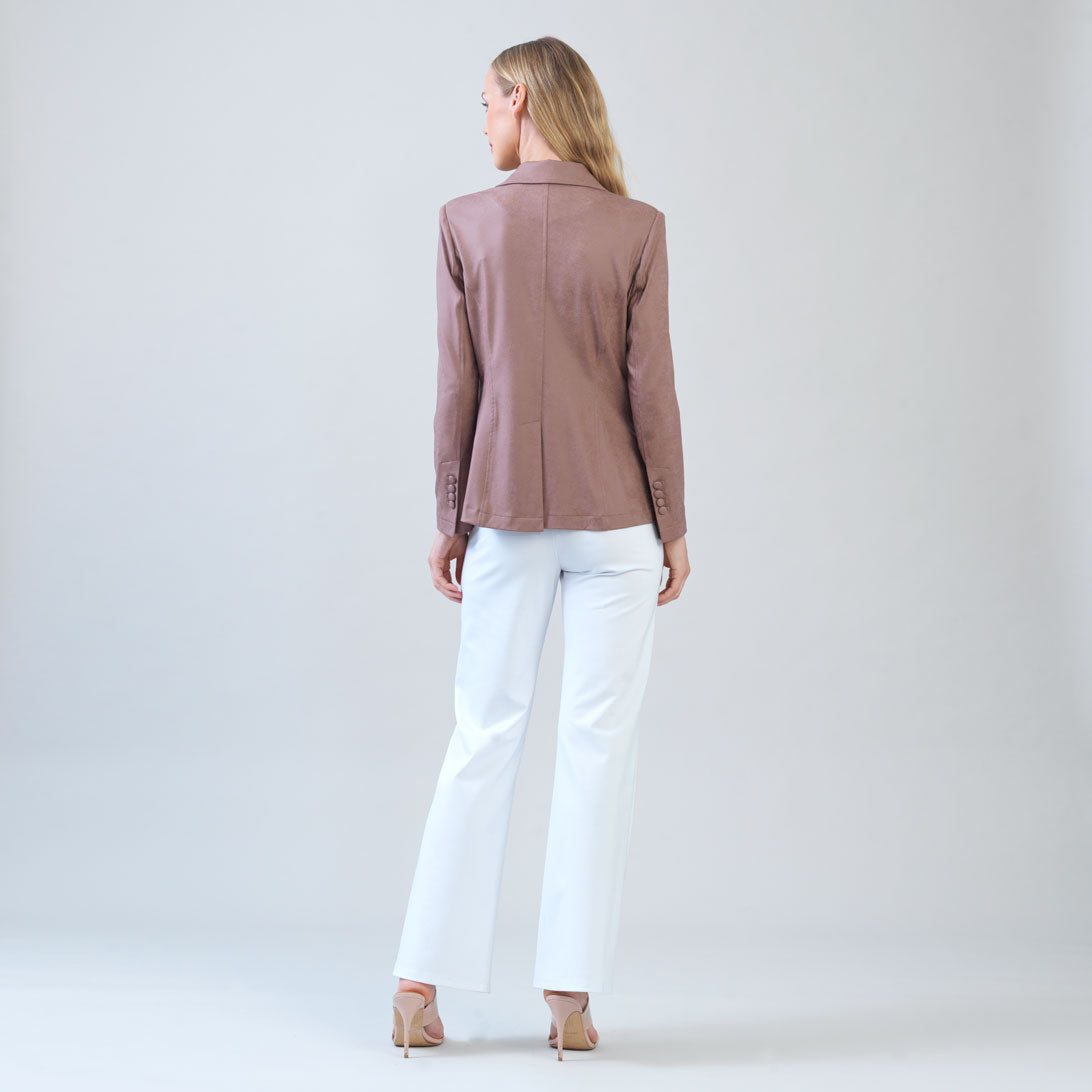 Liquid Leather™ Signature Pocket Blazer - Taupe | Clara Sunwoo