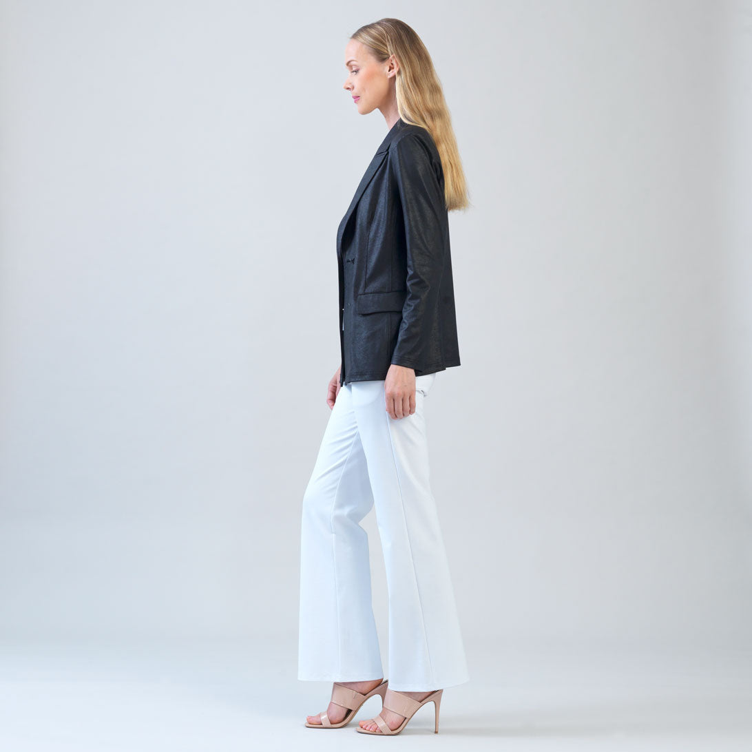 Liquid Leather™ Double Breasted Blazer - Black - Final Sale | Clara Sunwoo