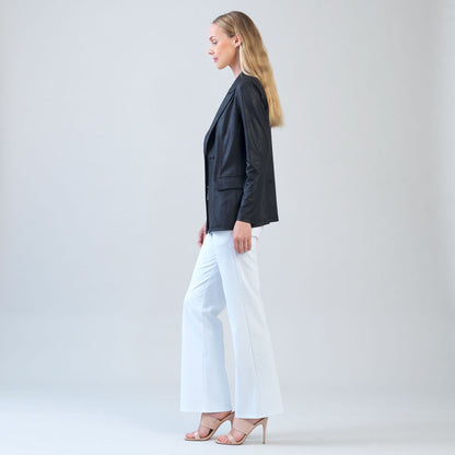 Liquid Leather™ Double Breasted Blazer - Black - Final Sale | Clara Sunwoo