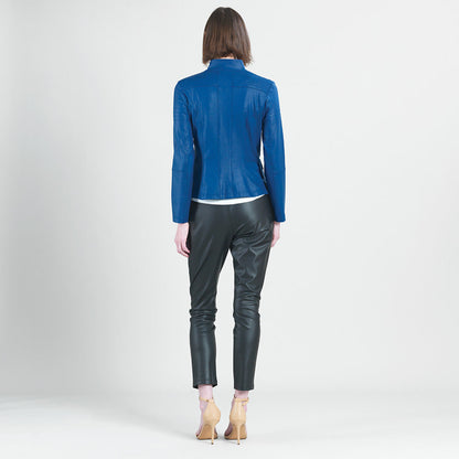 Liquid Leather™ Biker Jacket - Cobalt - Final Sale | Clara Sunwoo