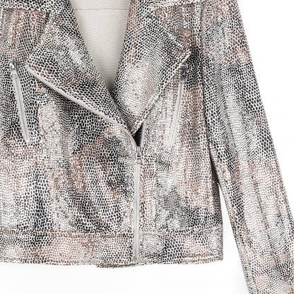 Sequin Knit - Moto Waist Jacket - Champagne - Final Sale | Clara Sunwoo
