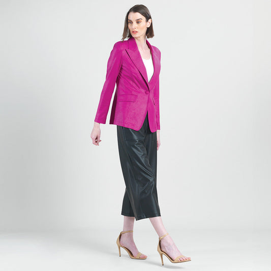 Liquid Leather™ Signature Pocket Blazer - Magenta - Final Sale! | Clara Sunwoo
