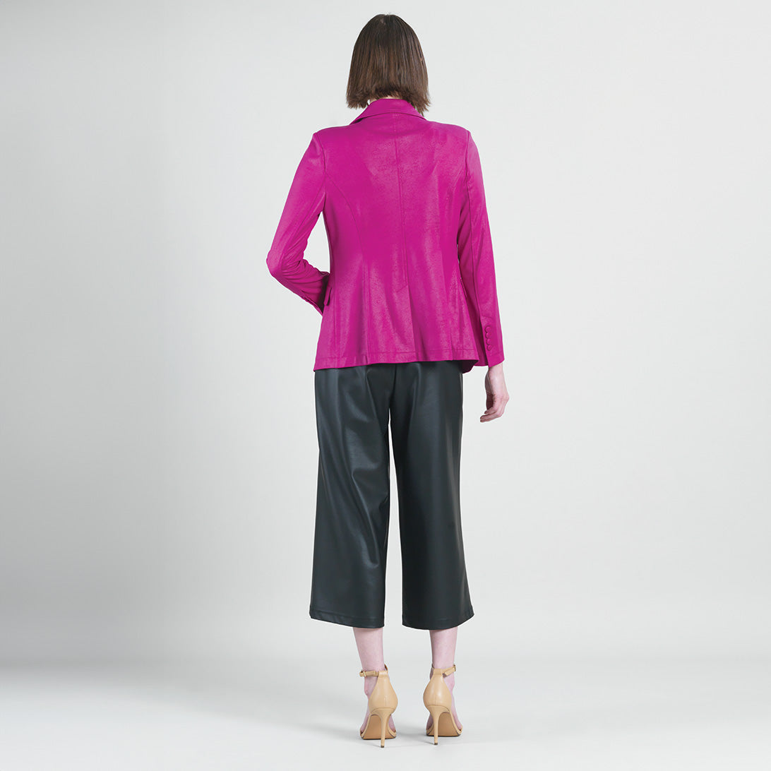Liquid Leather™ Signature Pocket Blazer - Magenta - Final Sale! | Clara Sunwoo