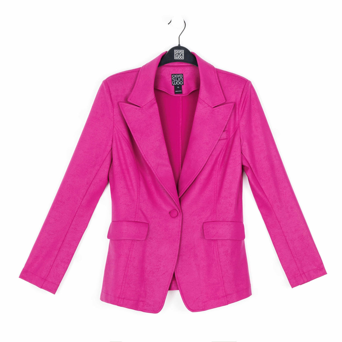 Liquid Leather™ Signature Pocket Blazer - Magenta - Final Sale! | Clara Sunwoo