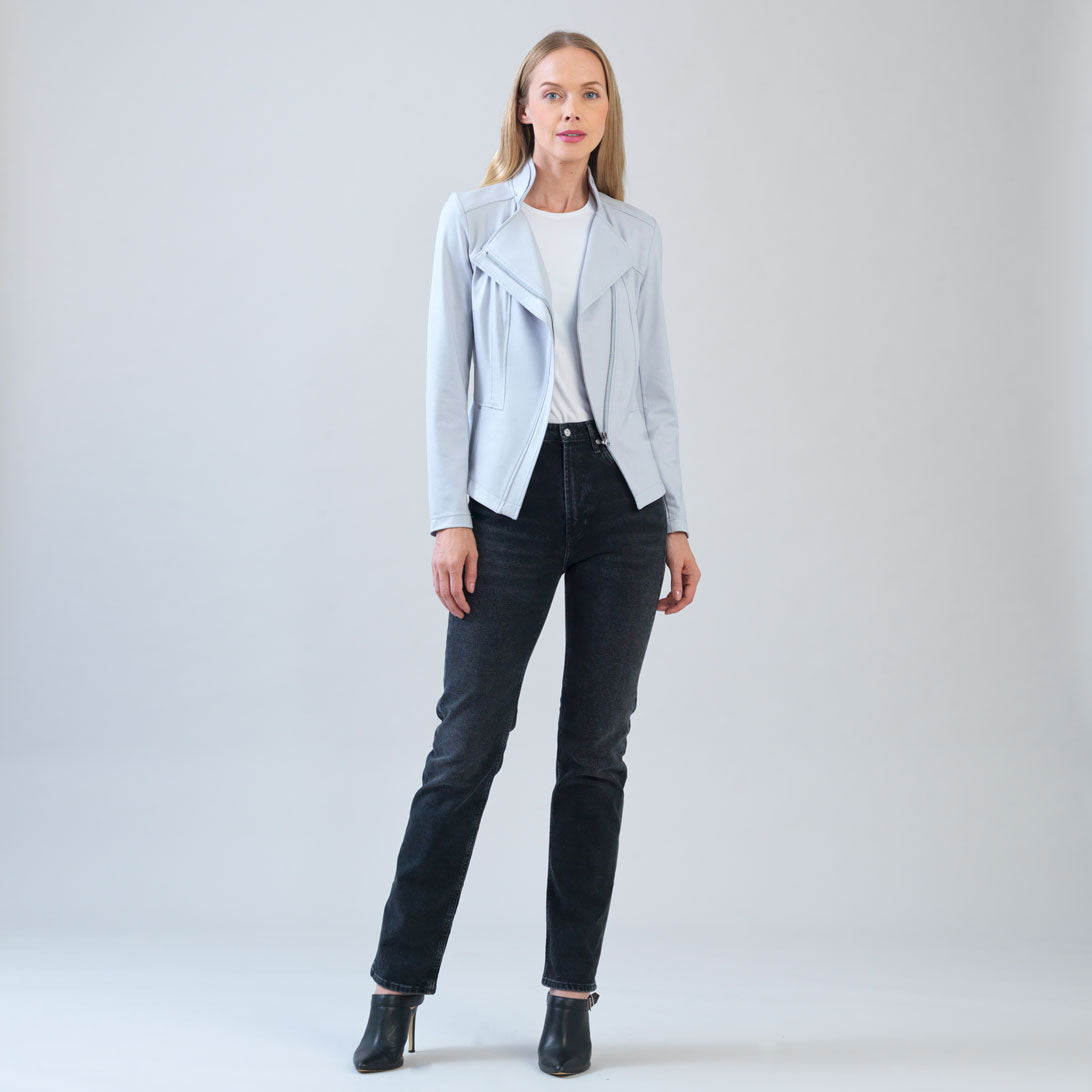 Liquid Leather™ Signature Jacket - Stone - Final Sale | Clara Sunwoo