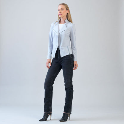 Liquid Leather™ Signature Jacket - Stone - Final Sale | Clara Sunwoo