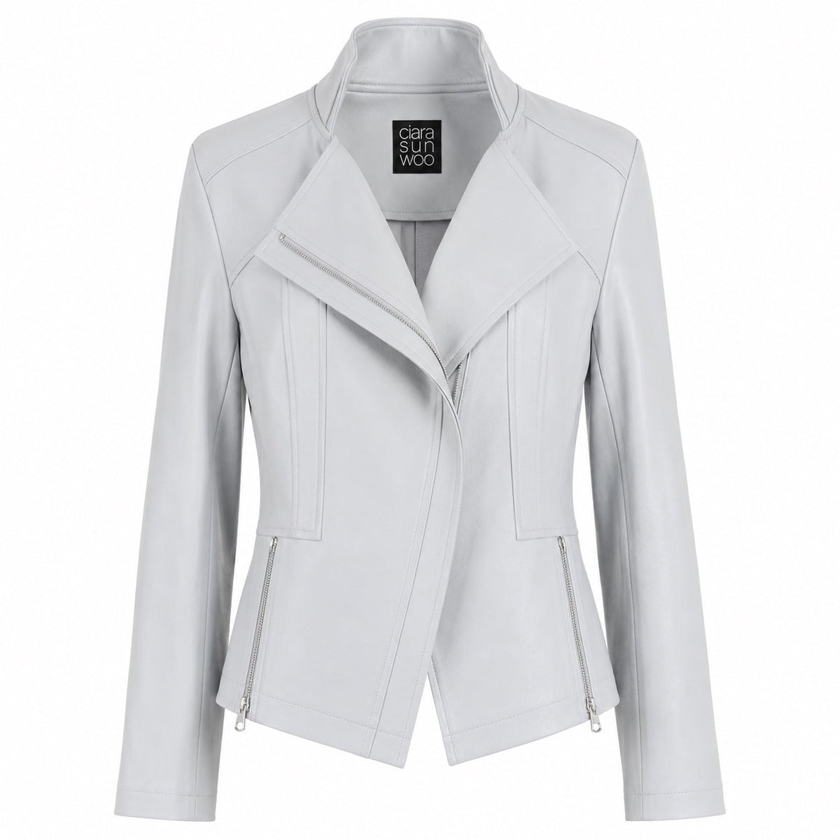 Liquid Leather™ Signature Jacket - Stone - Final Sale | Clara Sunwoo