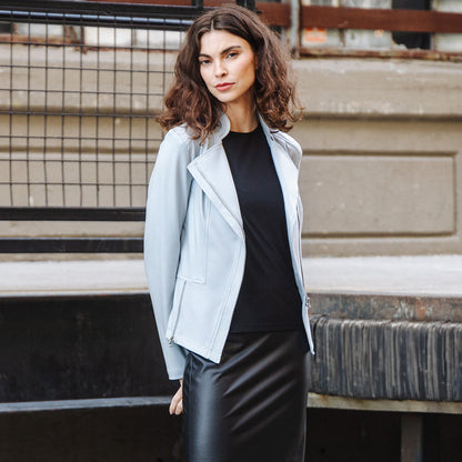 Liquid Leather™ Signature Jacket - Stone - Final Sale | Clara Sunwoo