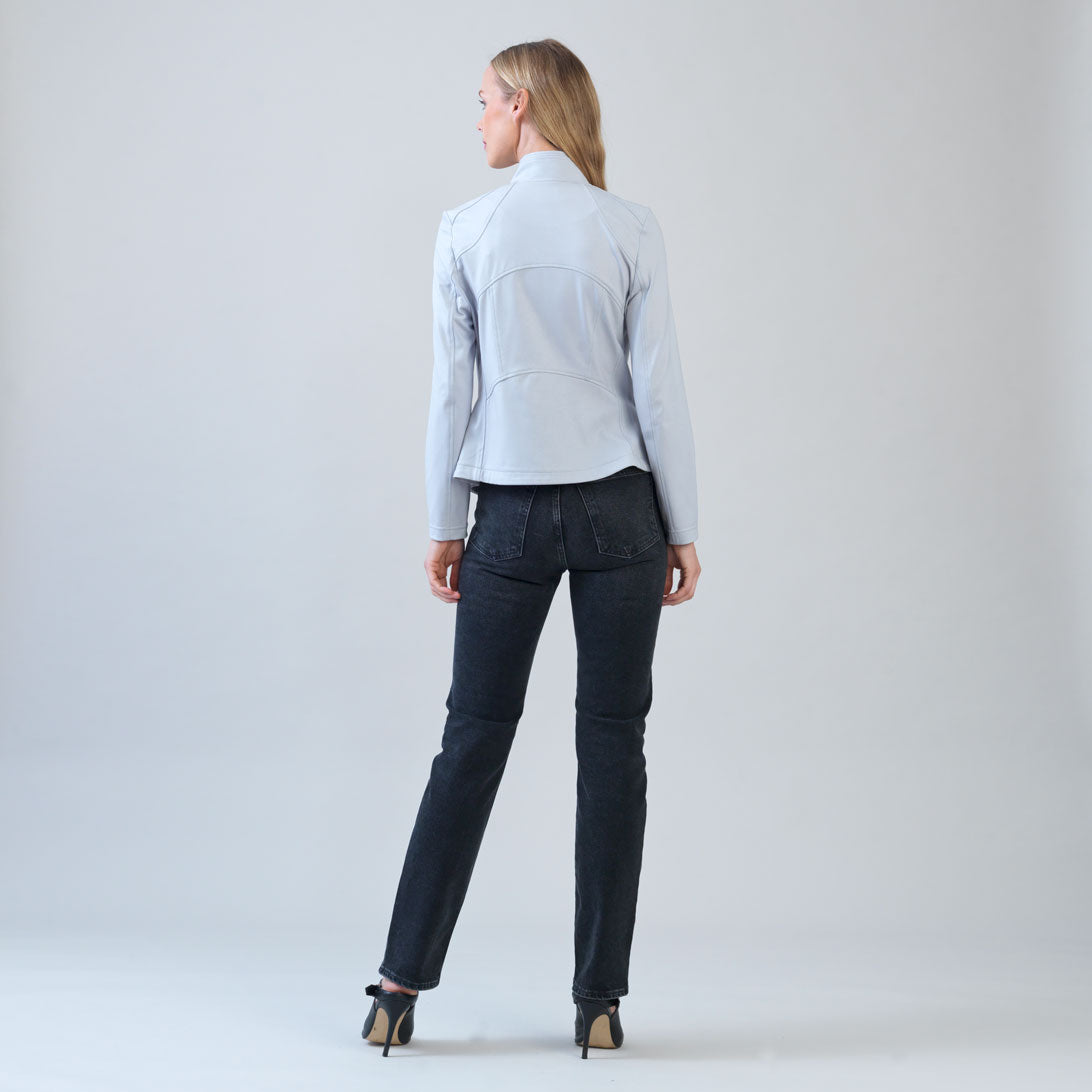 Liquid Leather™ Signature Jacket - Stone - Final Sale | Clara Sunwoo