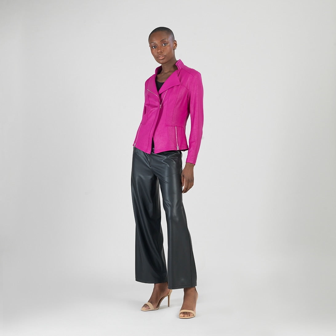 Liquid Leather™ Signature Jacket - Magenta | Clara Sunwoo