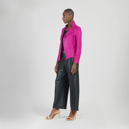 Liquid Leather™ Signature Jacket - Magenta | Clara Sunwoo