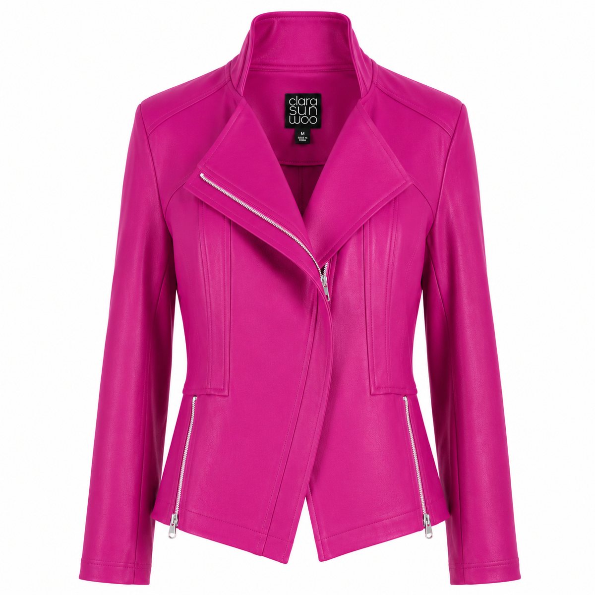 Liquid Leather™ Signature Jacket - Magenta | Clara Sunwoo