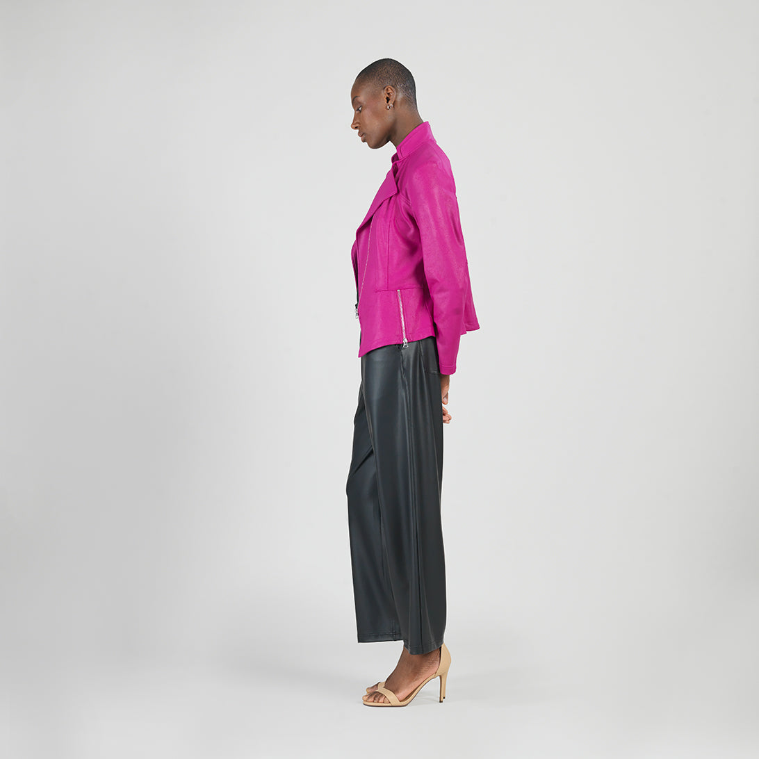 Liquid Leather™ Signature Jacket - Magenta | Clara Sunwoo