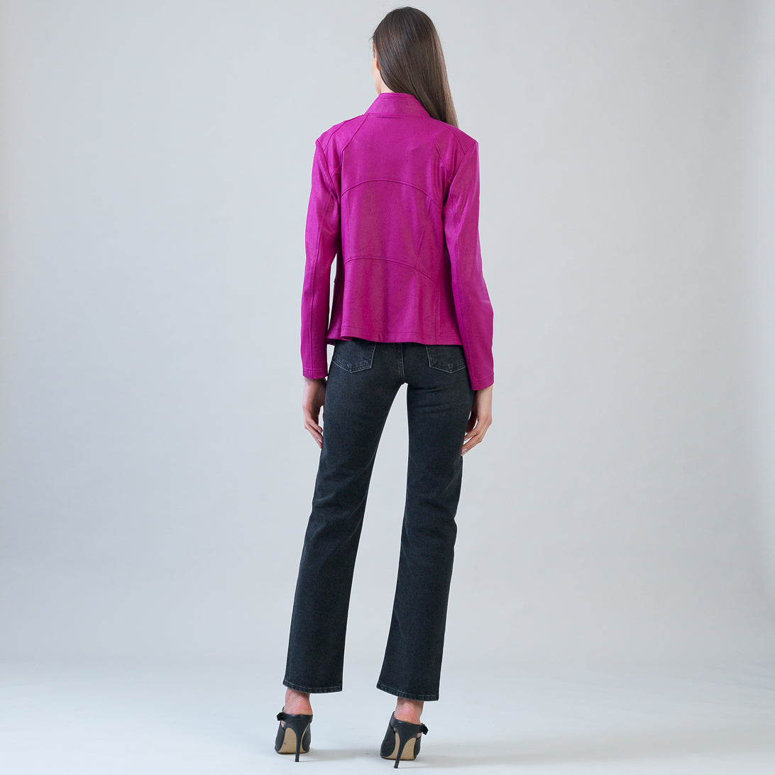 Liquid Leather™ Signature Jacket - Magenta | Clara Sunwoo