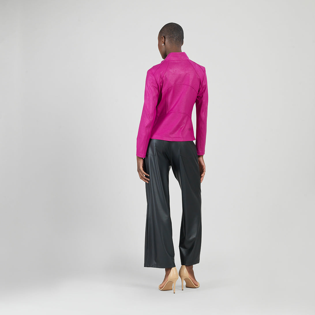 Liquid Leather™ Signature Jacket - Magenta | Clara Sunwoo
