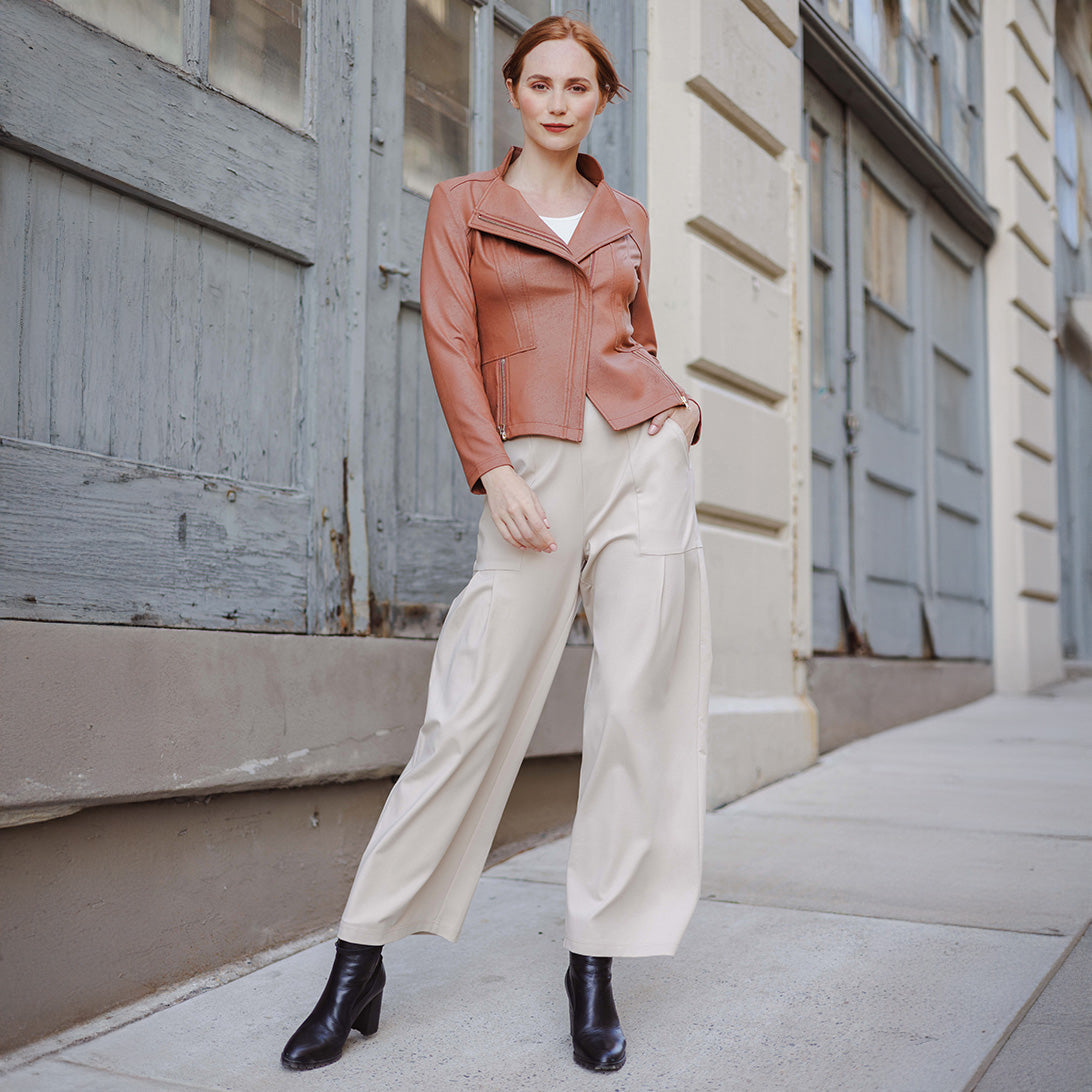 Liquid Leather™ Signature Jacket - Tan | Clara Sunwoo