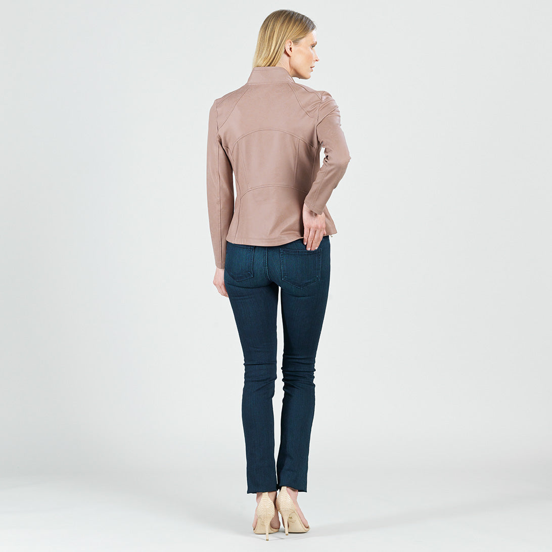 Liquid Leather™ Signature Jacket - Taupe | Clara Sunwoo