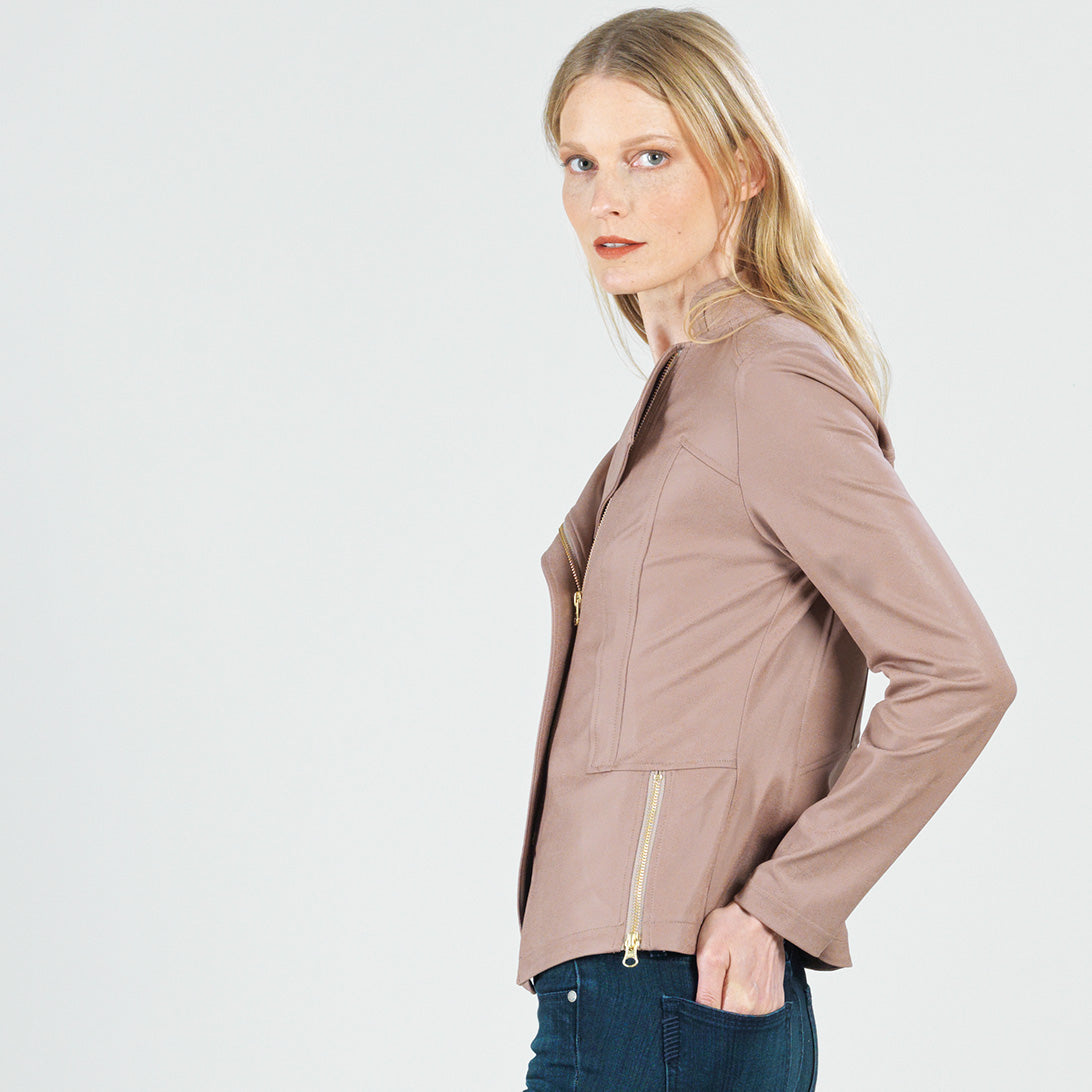Liquid Leather™ Signature Jacket - Taupe | Clara Sunwoo