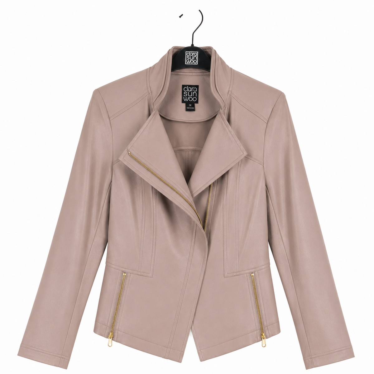 Liquid Leather™ Signature Jacket - Taupe | Clara Sunwoo