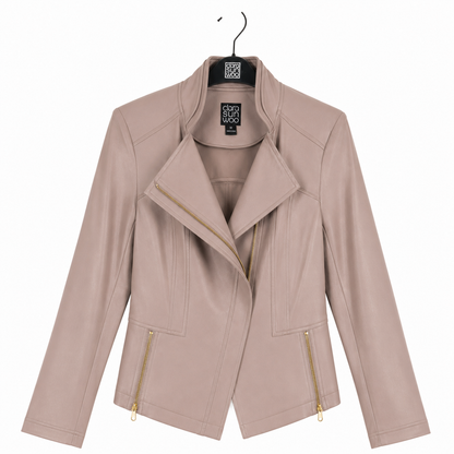 Liquid Leather™ Signature Jacket - Taupe | Clara Sunwoo