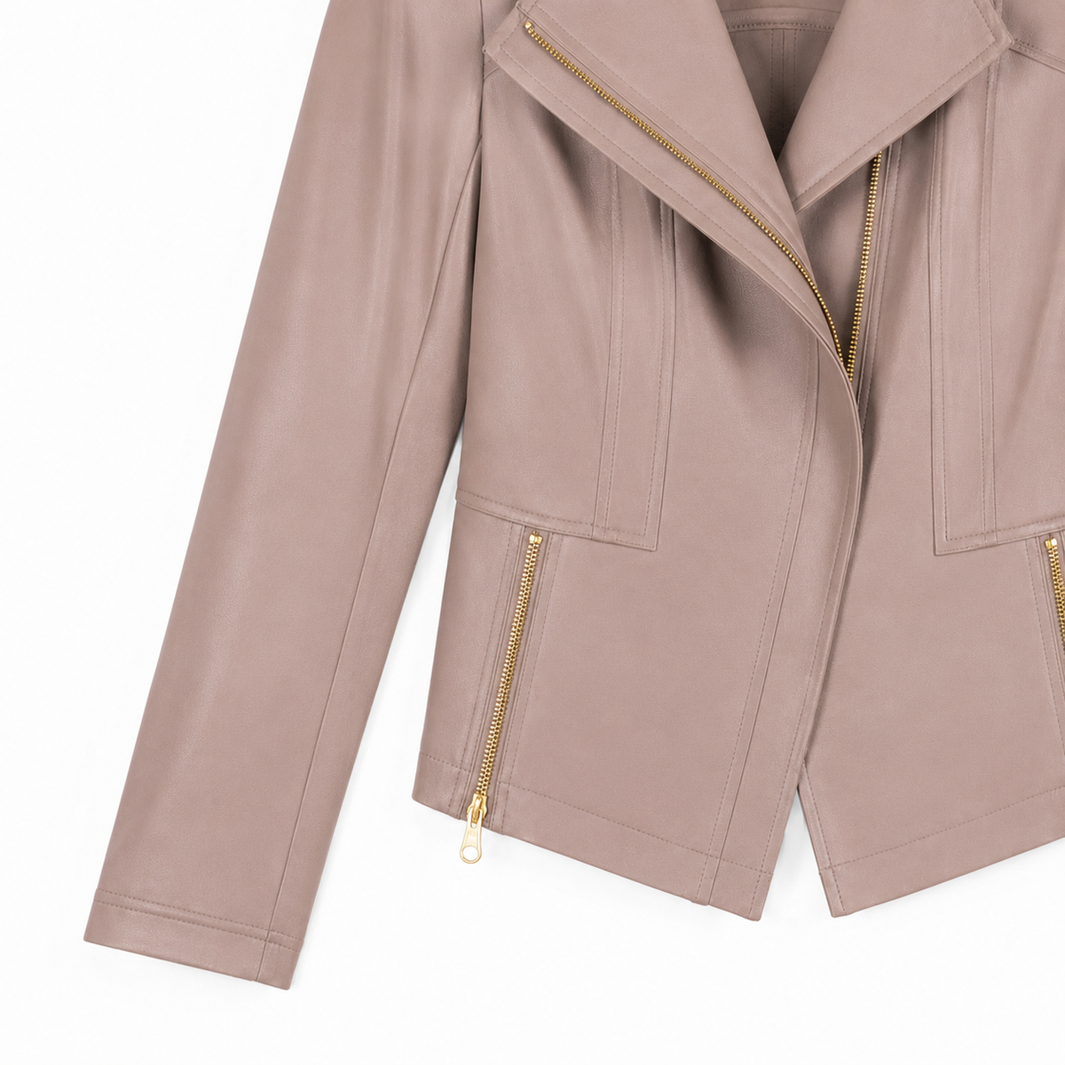 Liquid Leather™ Signature Jacket - Taupe | Clara Sunwoo