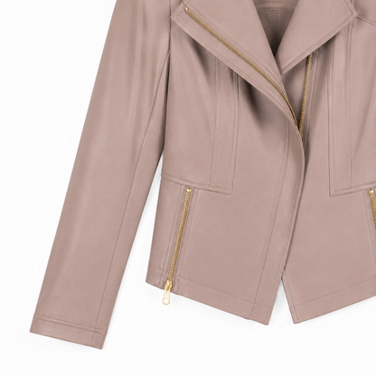 Liquid Leather™ Signature Jacket - Taupe | Clara Sunwoo