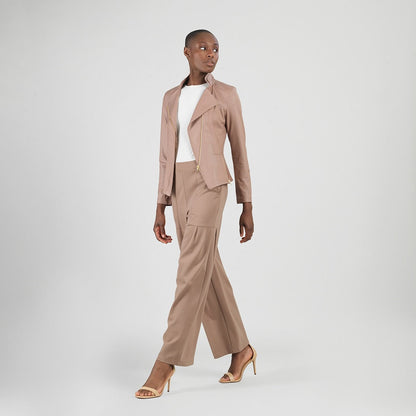 Liquid Leather™ Signature Jacket - Taupe | Clara Sunwoo