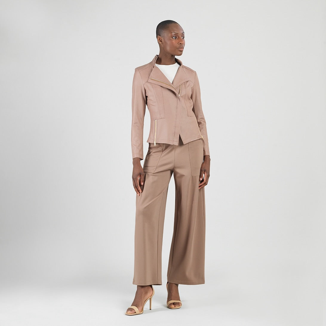 Liquid Leather™ Signature Jacket - Taupe | Clara Sunwoo