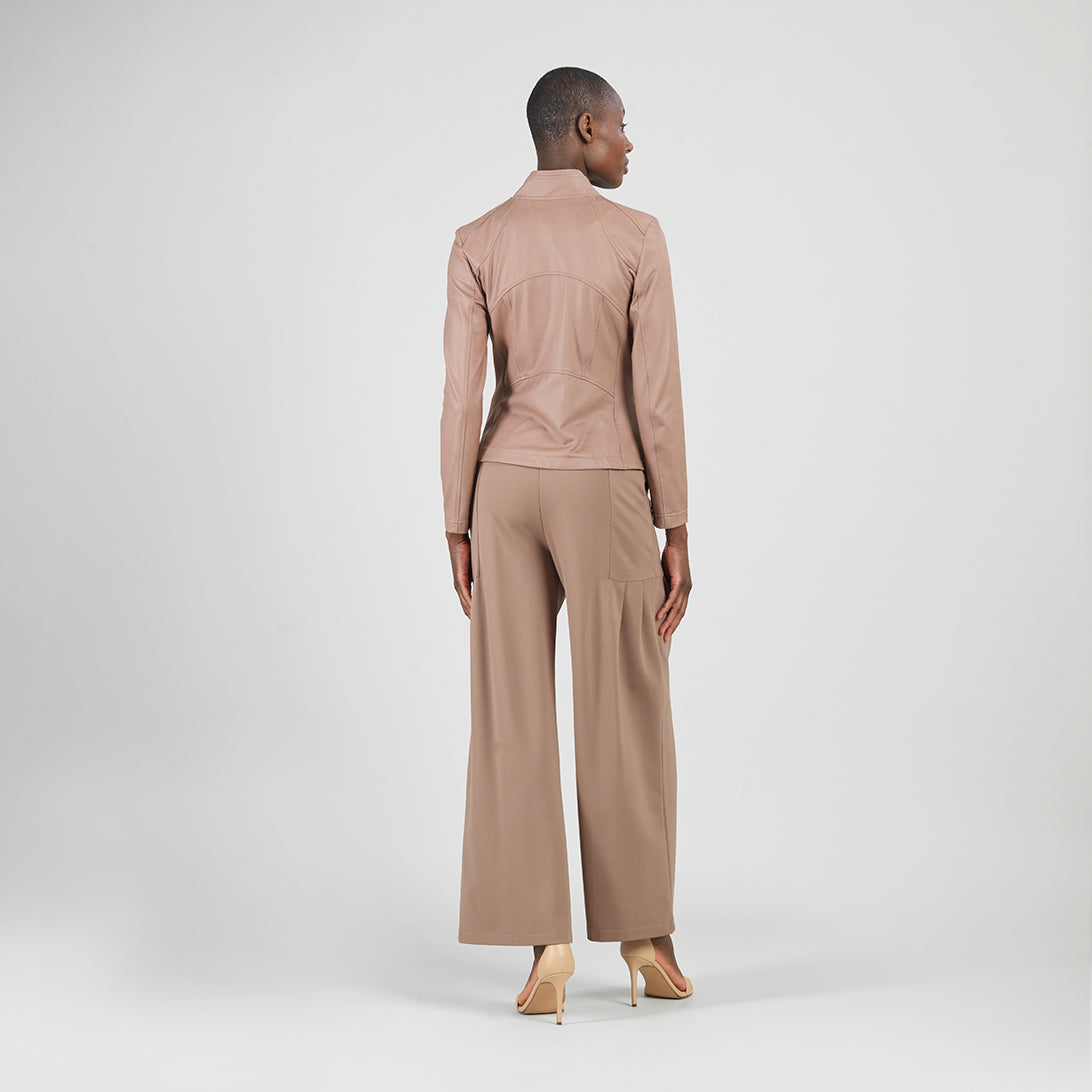 Liquid Leather™ Signature Jacket - Taupe | Clara Sunwoo