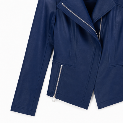 Liquid Leather™ Signature Jacket - Navy | Clara Sunwoo