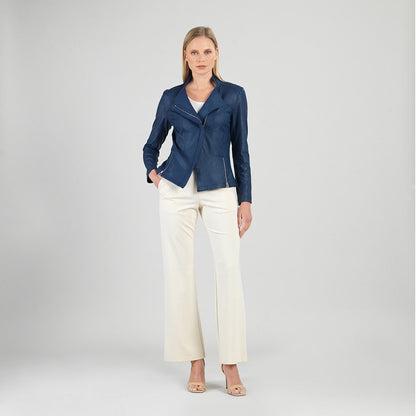 Liquid Leather™ Signature Jacket - Navy | Clara Sunwoo