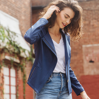 Liquid Leather™ Signature Jacket - Navy | Clara Sunwoo