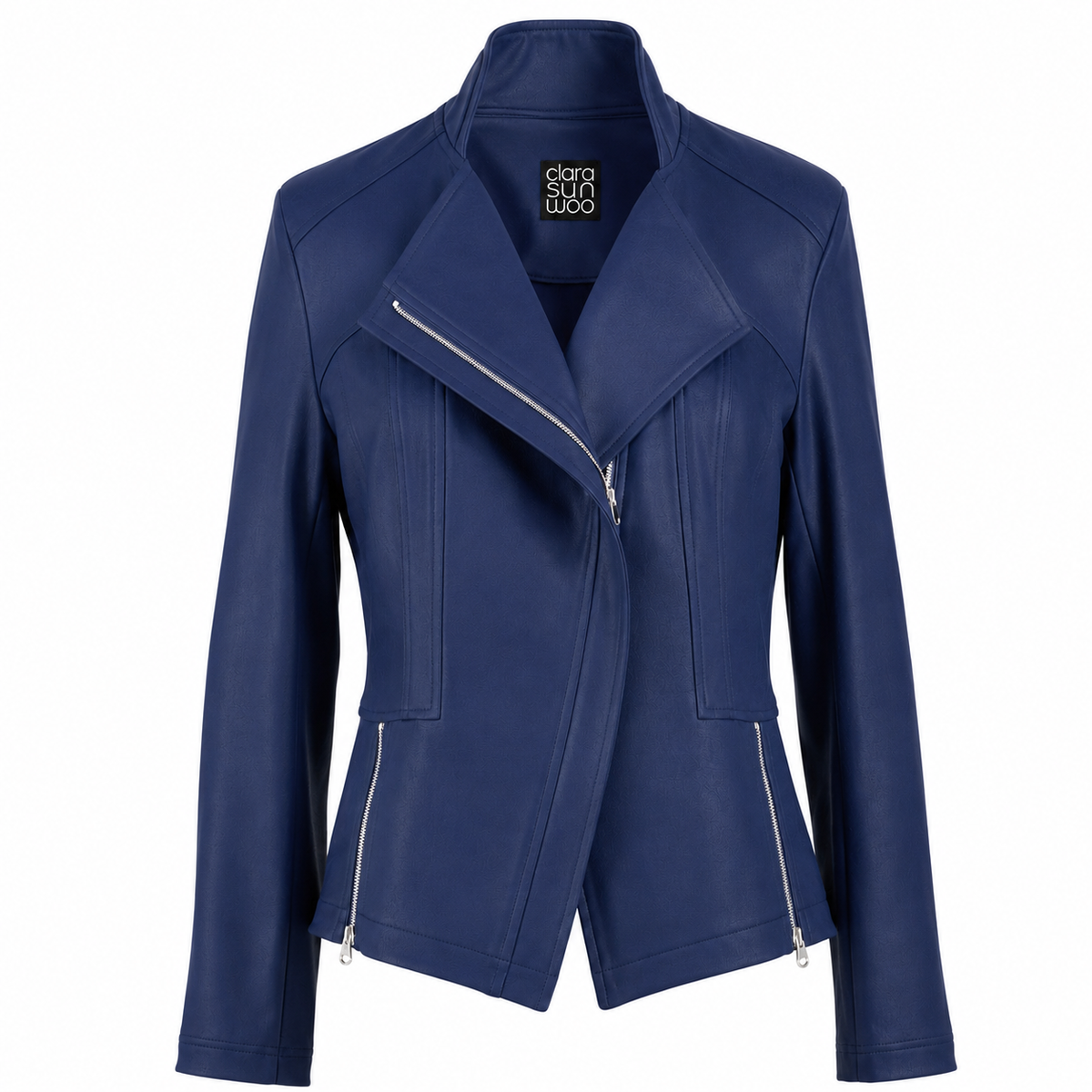 Liquid Leather™ Signature Jacket - Navy | Clara Sunwoo