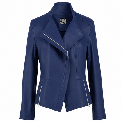 Liquid Leather™ Signature Jacket - Navy | Clara Sunwoo