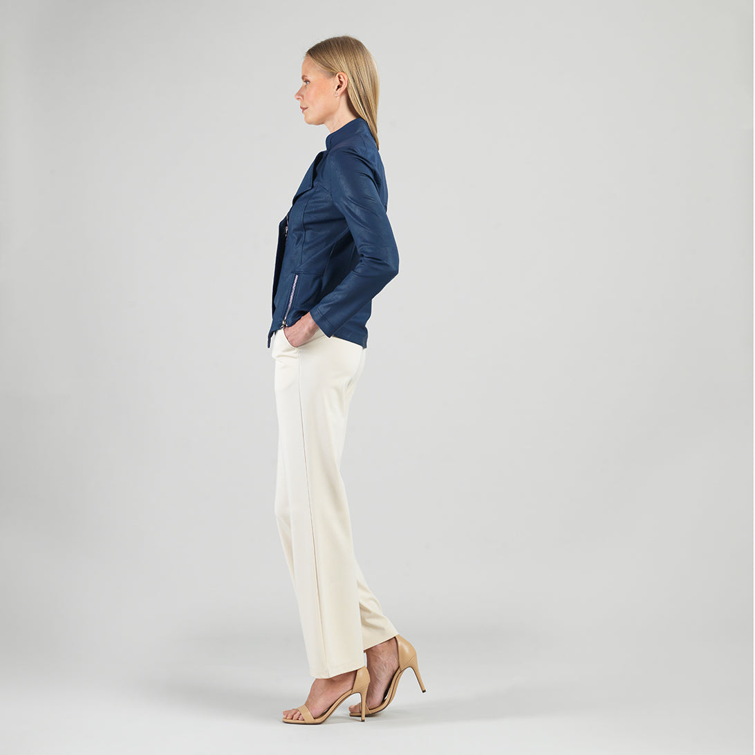 Liquid Leather™ Signature Jacket - Navy | Clara Sunwoo