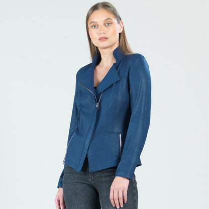 Liquid Leather™ Signature Jacket - Navy | Clara Sunwoo