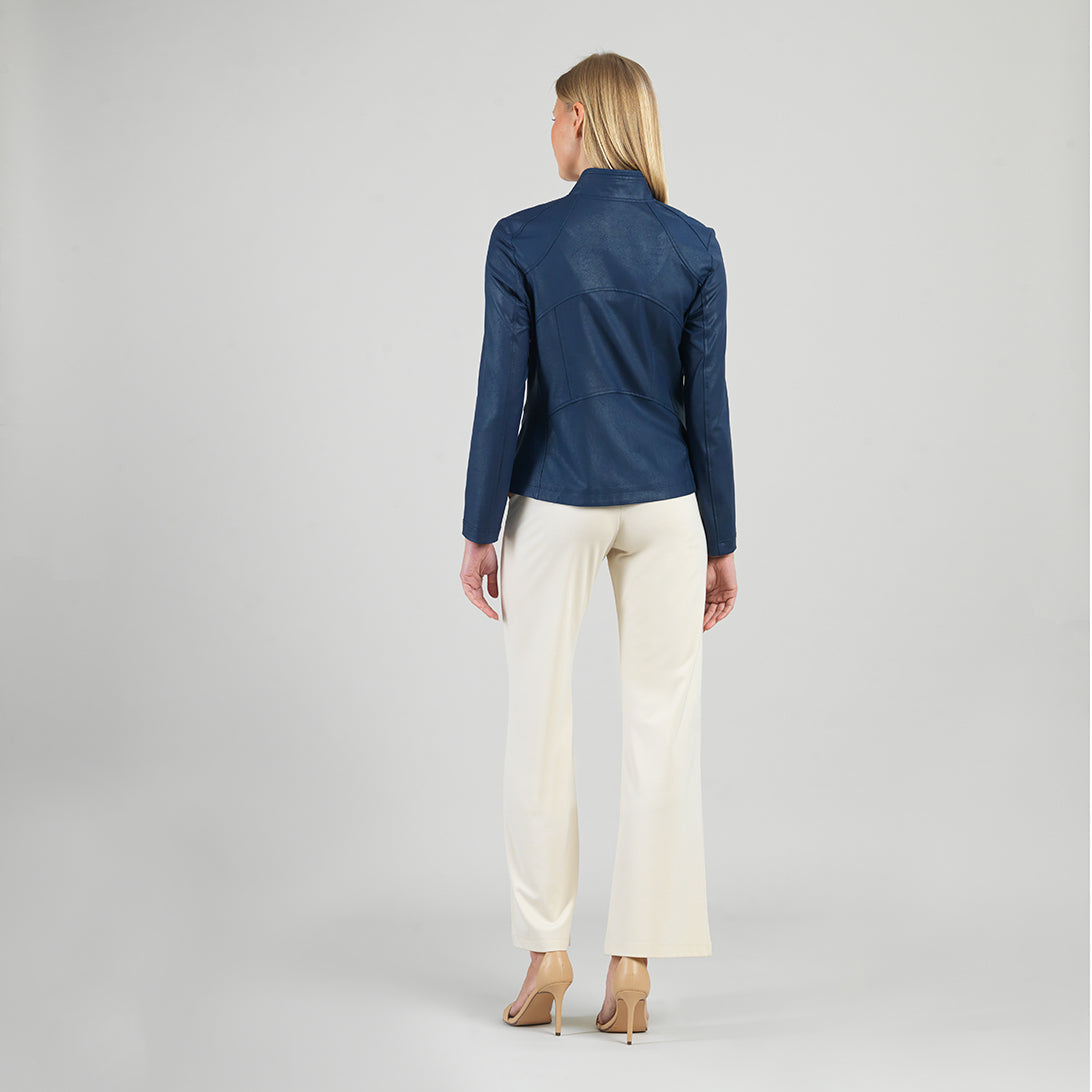 Liquid Leather™ Signature Jacket - Navy | Clara Sunwoo