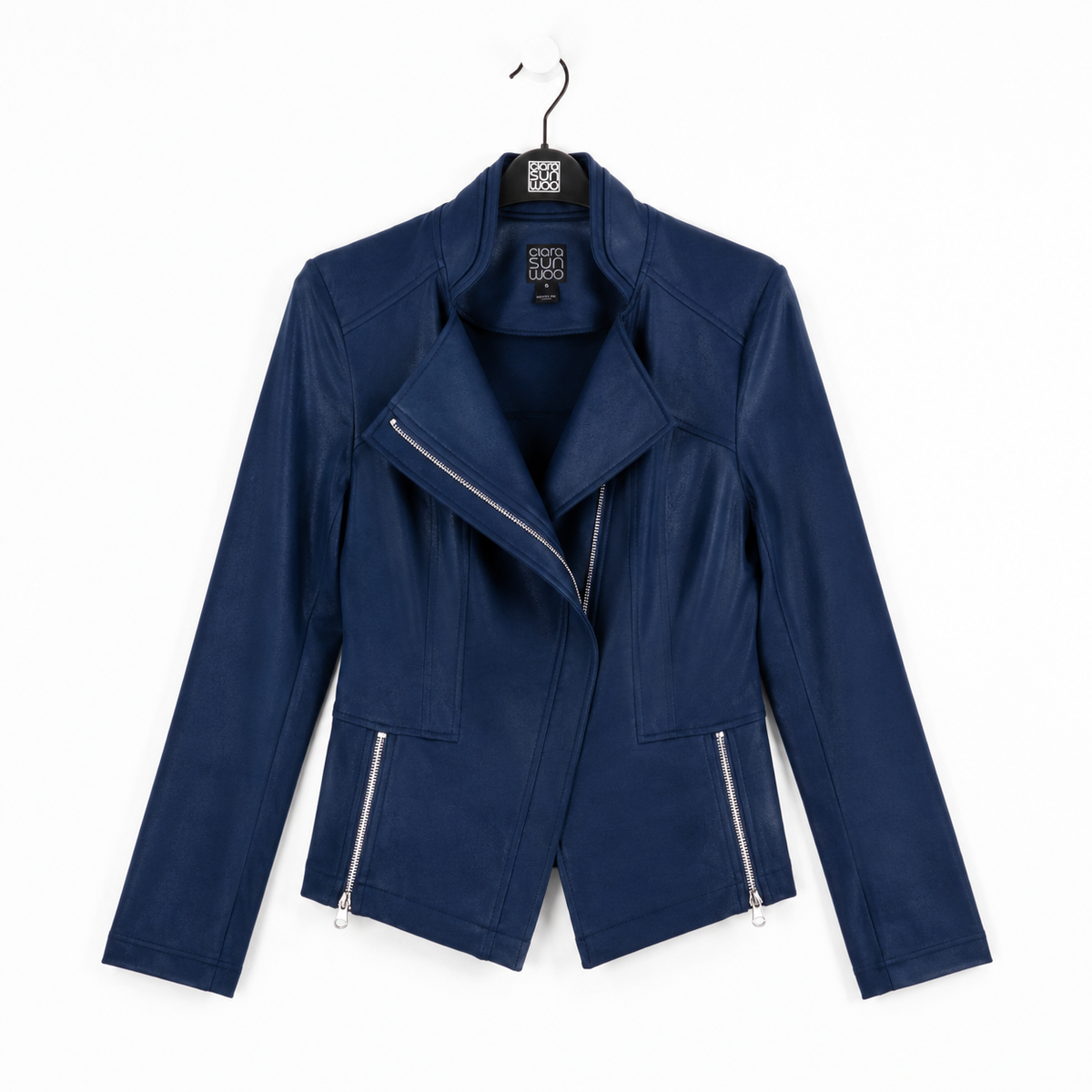 Liquid Leather™ Signature Jacket - Navy | Clara Sunwoo