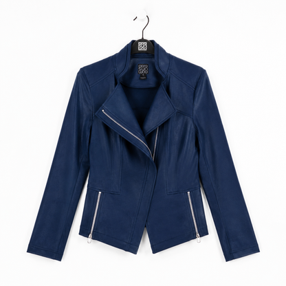 Liquid Leather™ Signature Jacket - Navy | Clara Sunwoo